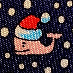 Vineyard Vines Boys Santa Whale Tie NWT